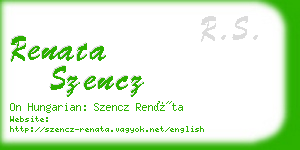 renata szencz business card